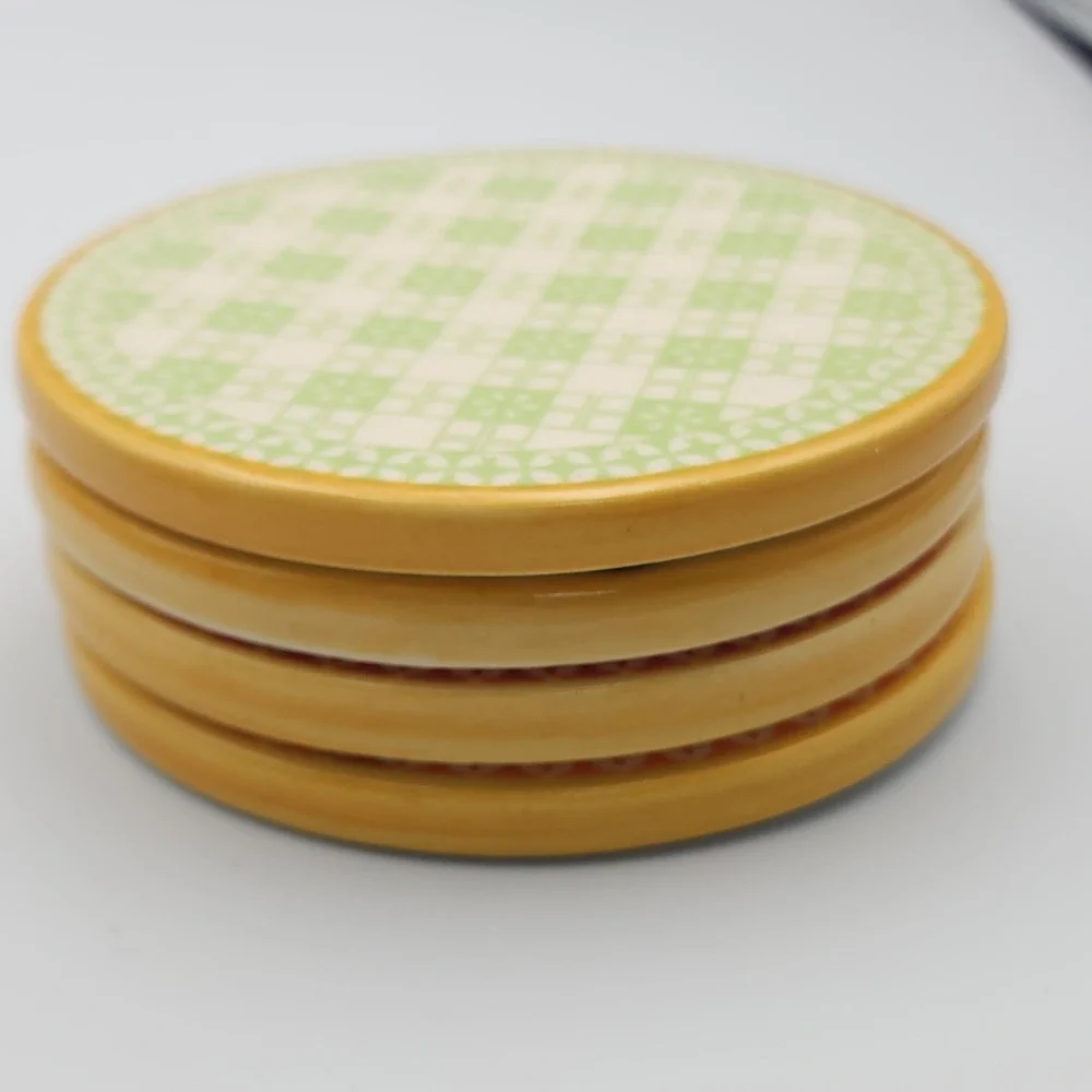 NEW‎ Pier 1 Ceramic Coasters 4.25in Geometric Colorful